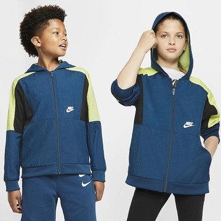 Hanorace Nike Sportswear Full-Zip Baieti Albastri Verzi Deschis Negrii Albi | AFTB-83142